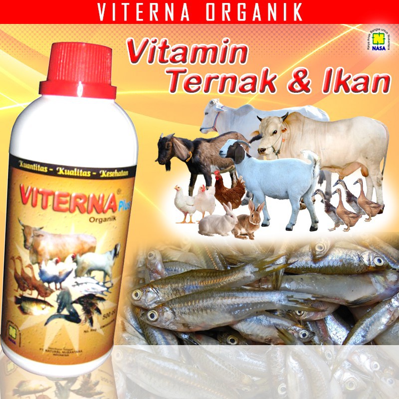 VITERNA NASA / VITAMIN UNTUK HEWAN TERNAK SAPI, DOMBA, IKAN , UDANG, DLL