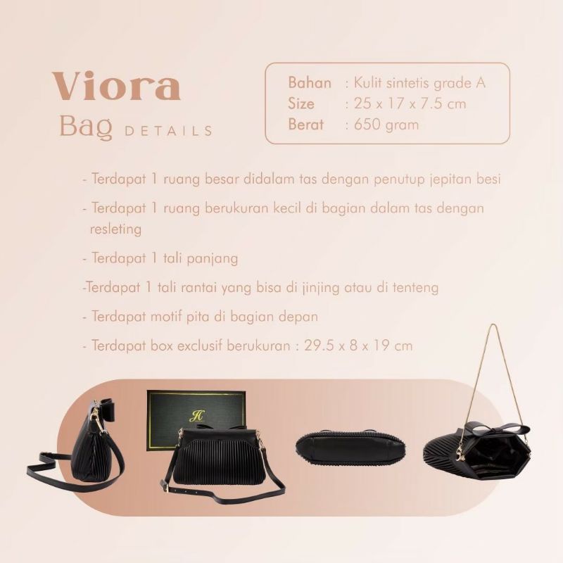 Viora Bag Jims Honey Original tas selempang wanita clutch pesta free box realpic cod