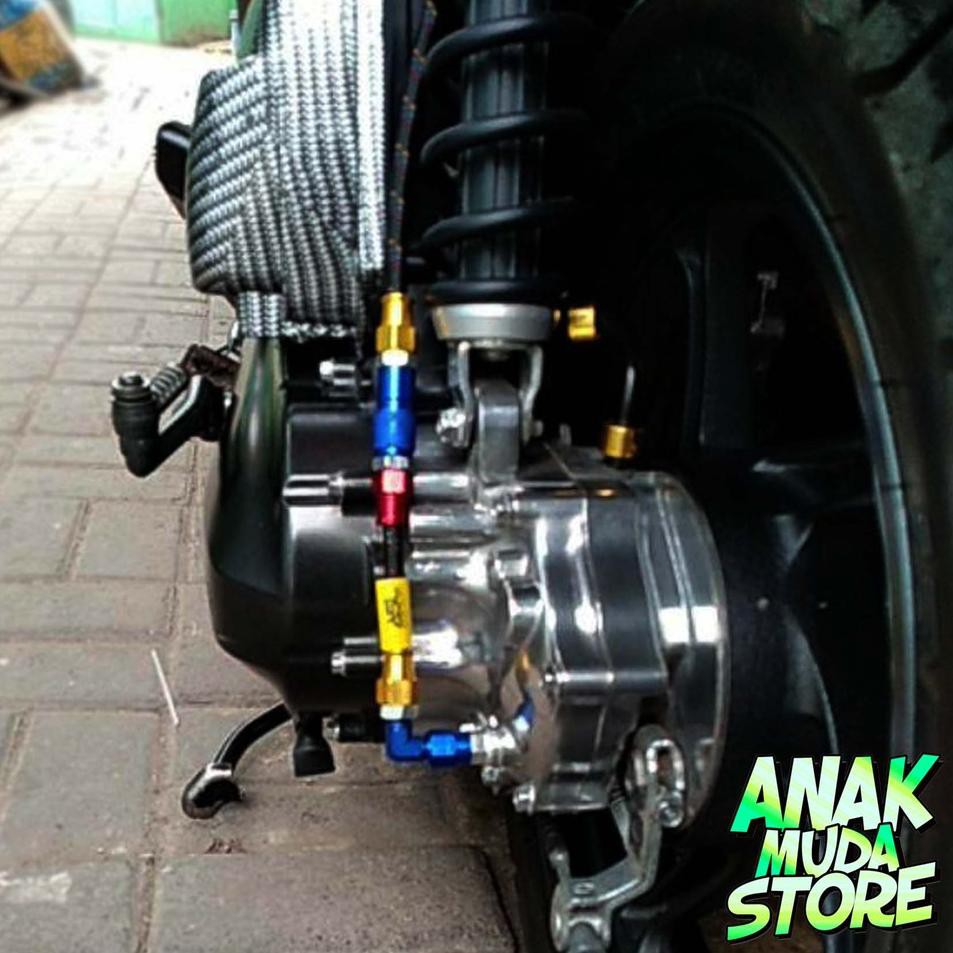 GN SGR2 Selang Oli Gardan Garden Tutup CNC Selang Serat Variasi Motor Kontes Beat Fi Mio Vario Sco Shopee Indonesia
