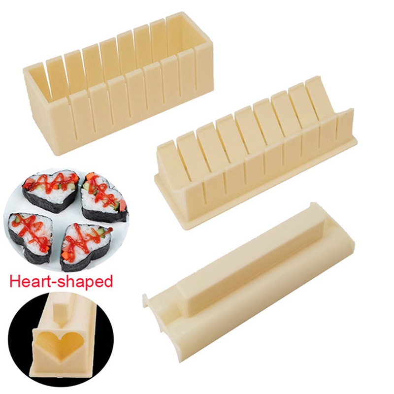 {LUCKID}3pcs/set DIY Cooking Tools Sushi Kit Sushi Roll Maker sushi tools