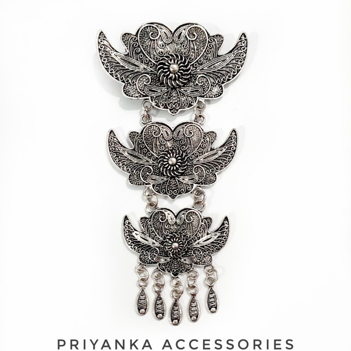 Terlaris Bros Kebaya Susun Kutubaru/ Bros Etnik Jawa Aceh Bali Kalimantan Murah - Perak Bakar