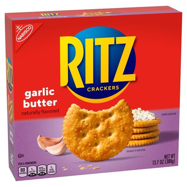 

RITZ CRACKERS BISCUIT SNACKS - RITZ IMPOR USA ANEKA VARIAN - DISCGARLIC8OKTB