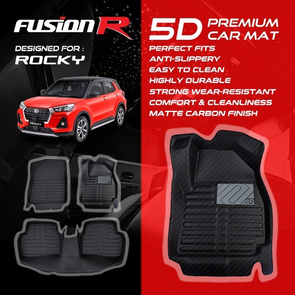 Fusion R Karpet Mobil 5D Daihatsu Rocky / Luxury Car Carpet Carbon Premium Original