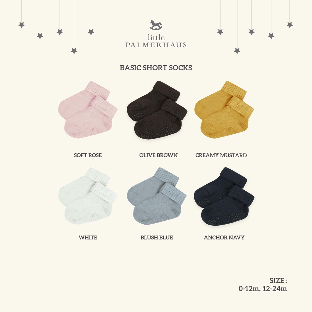 Little Palmerhaus Folded Cuff Socks Kaos Kaki Bayi Anti Slip