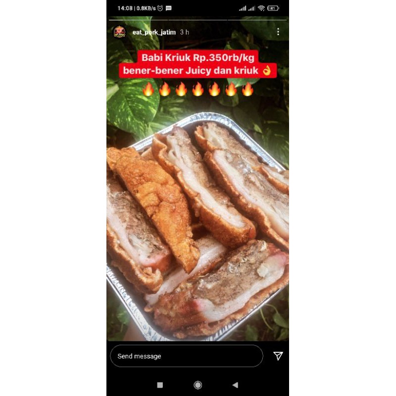 

Siobak Kriuk, Crispy pork Belly kemasan 1kg