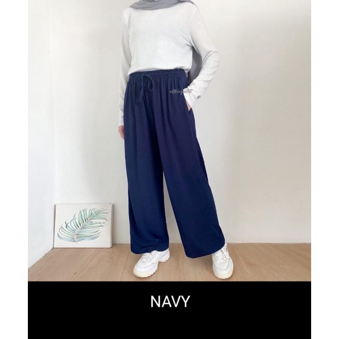 Kinaya / Celana Kulot Wanita Tali / Kulot Rayon-Nevy