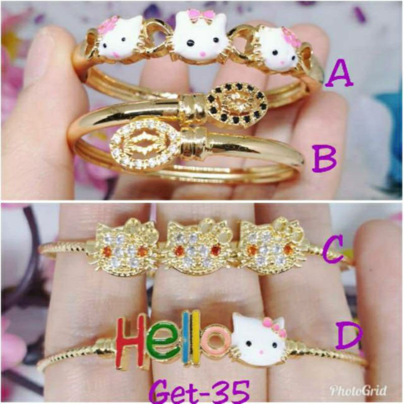 Gelang bangle anak xuping lapis emas [GA-22]