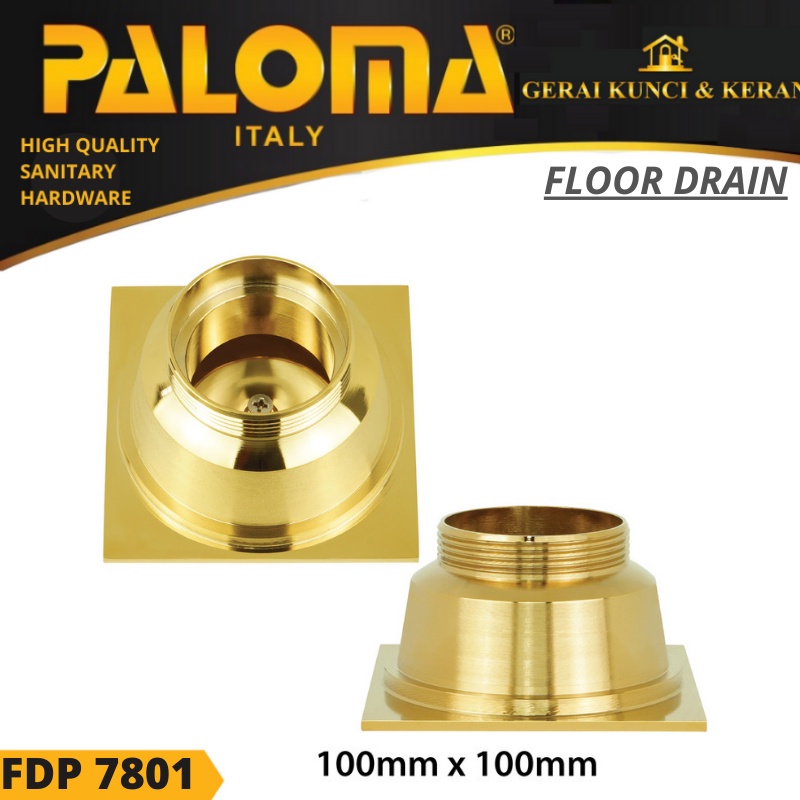 PALOMA FDP 7801 Floor Drain Strainer Saringan Got Anti Bau SATIN GOLD EMAS