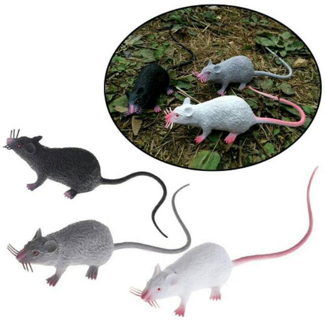 Mainan tikus karet plastik