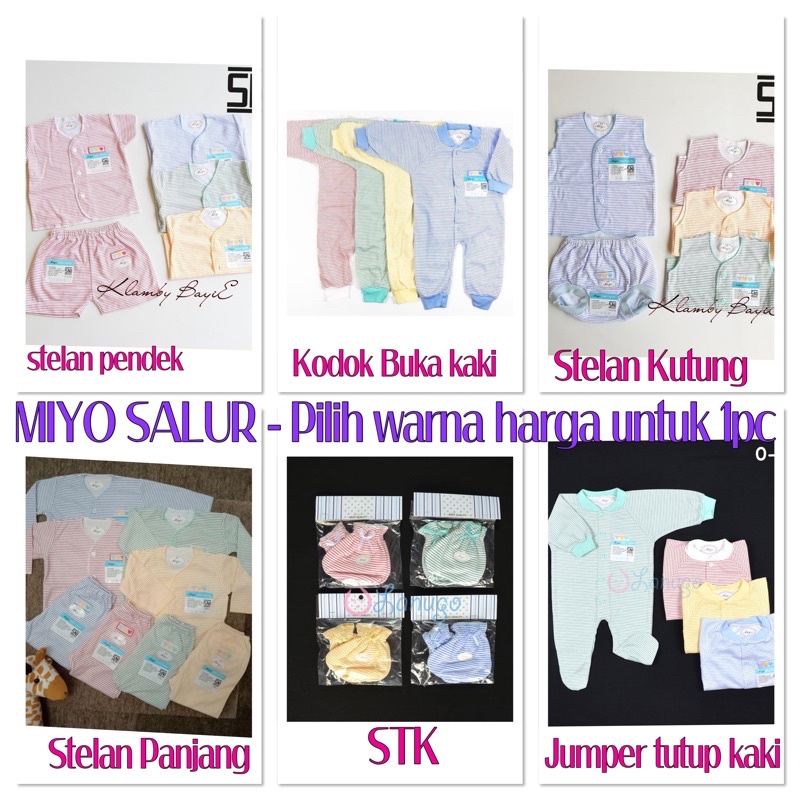 Miyo Salur Stelan Bayi (0-3bln) Newborn SNI - Setelan Katun Bayi Boy Girl