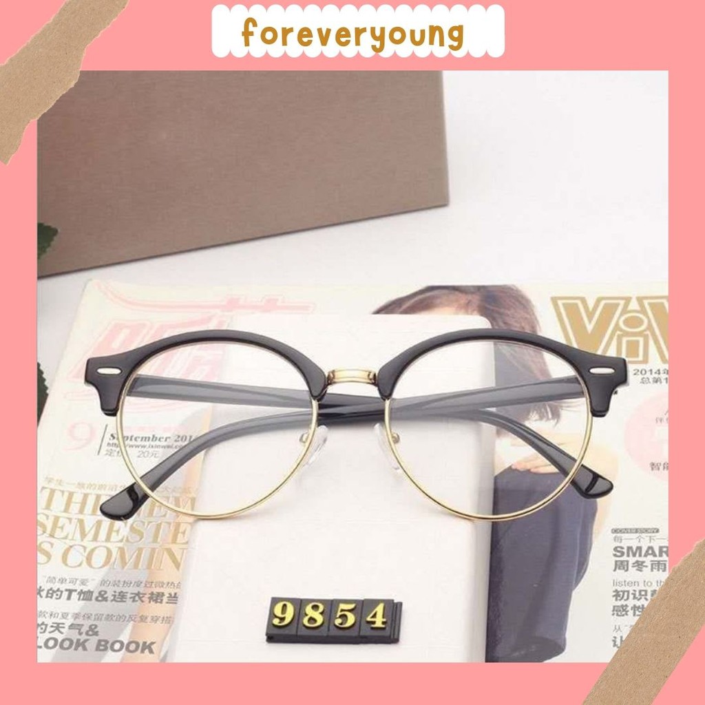 (Fy)Kacamata Optik Flat Vintage Anti Radiasi UV400 untuk Pria / Wanita B13 foreveryoung