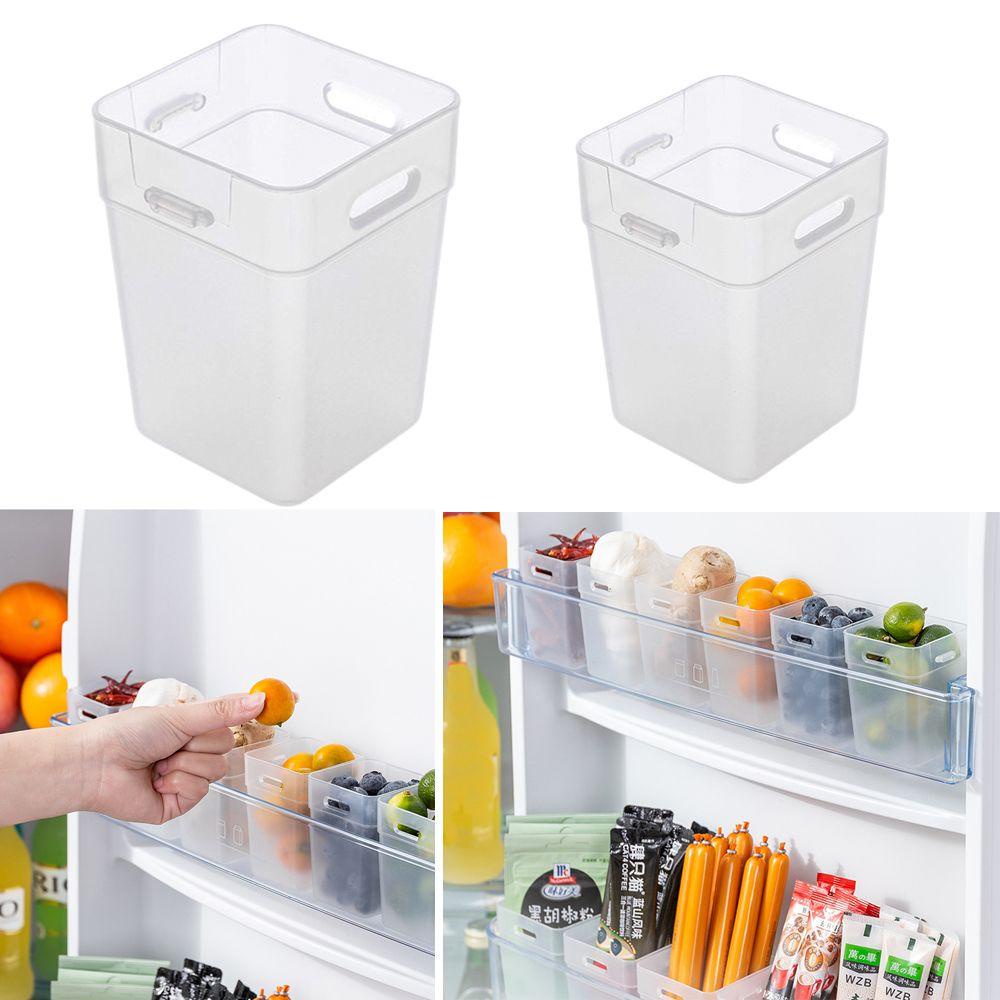 Chookyy 2Pcs /pack Kotak Penyimpanan Portable Hemat Ruang Rak Freezer Kulkas Multifungsi