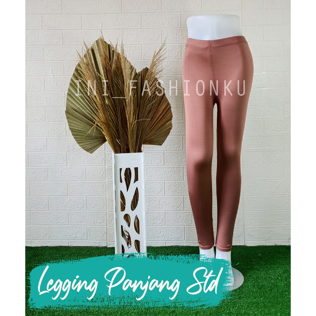 LEGGING PANJANG BAHAN SPANDEK JERSEY PREMIUM OLAHRAGA SPORT SOFT LEMBUT UKURAN STANDAR JUMBO 35 - 95 KG