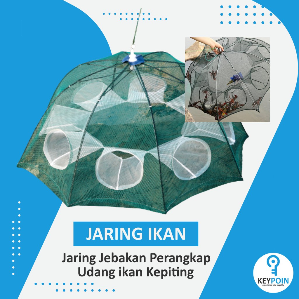 Jaring Ikan / Payung Bubu Jaring Jebakan Perangkap Udang ikan Kepiting Model Payung