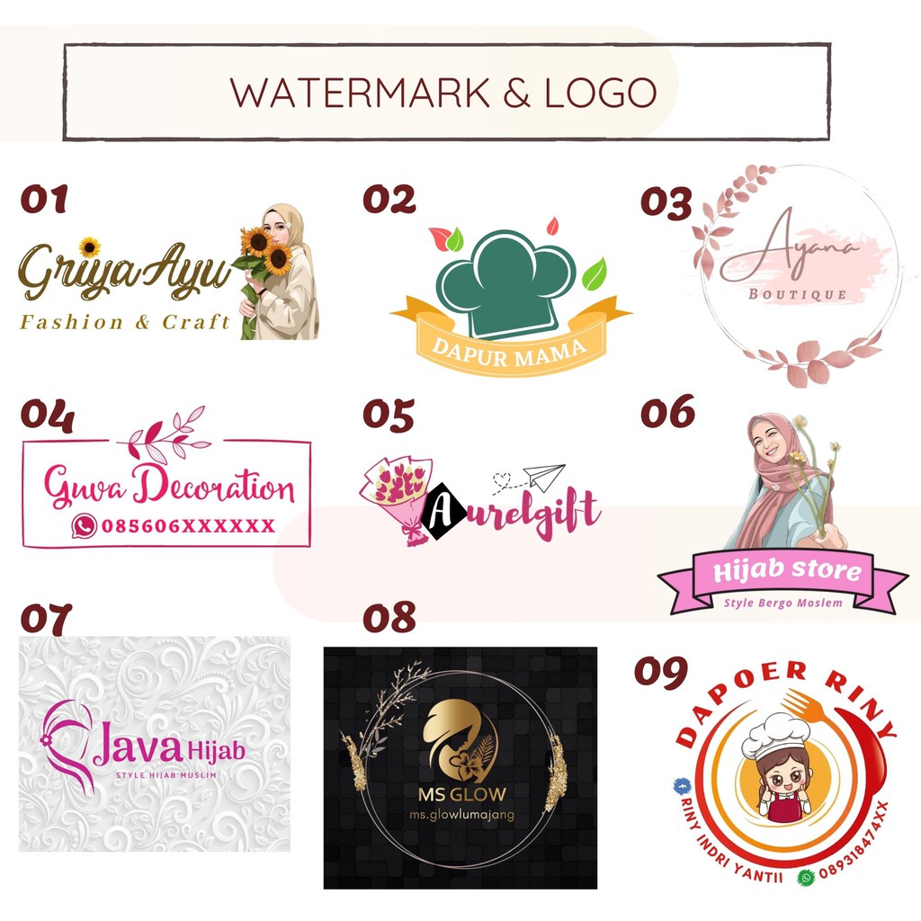 Soft File Desain Logo Watermark Desain Watermark Dalam Produk Shopee Indonesia