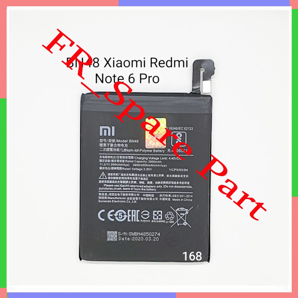 Baterai Batere Xiaomi BN48 BN 48 Xiaomi Redmi Note 6 Pro Batre