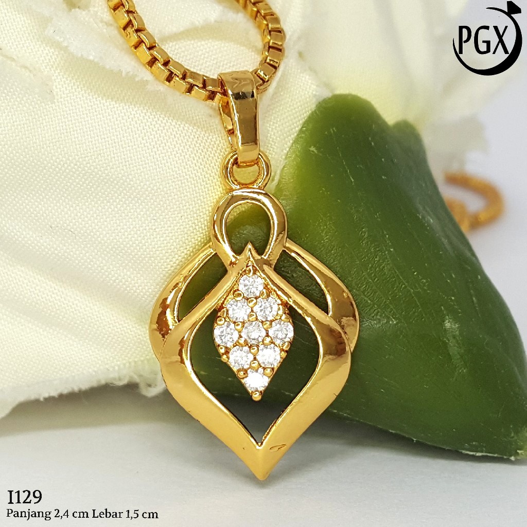 PGX Liontin Kalung Xuping Wanita Perhiasan Lapis Emas Aksesoris Fashion - I129