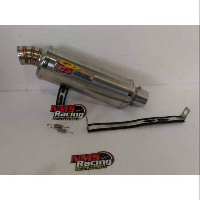 Knalpot CLD C3 TRI OVAL. INLET 50MM.panjang 25cm