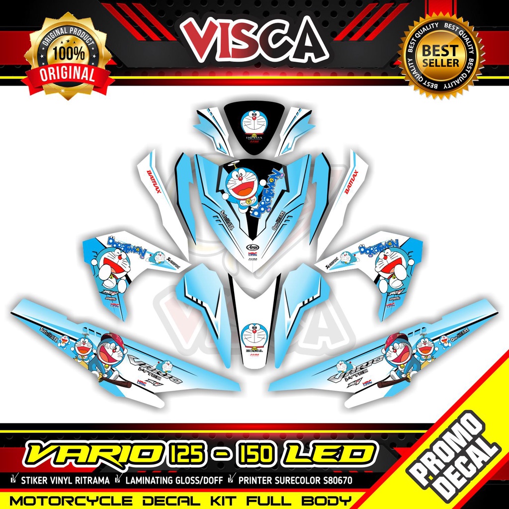 Decal Stiker Vario 2016 2017 Striping Vario 125 150 Led Doraemon Type 2