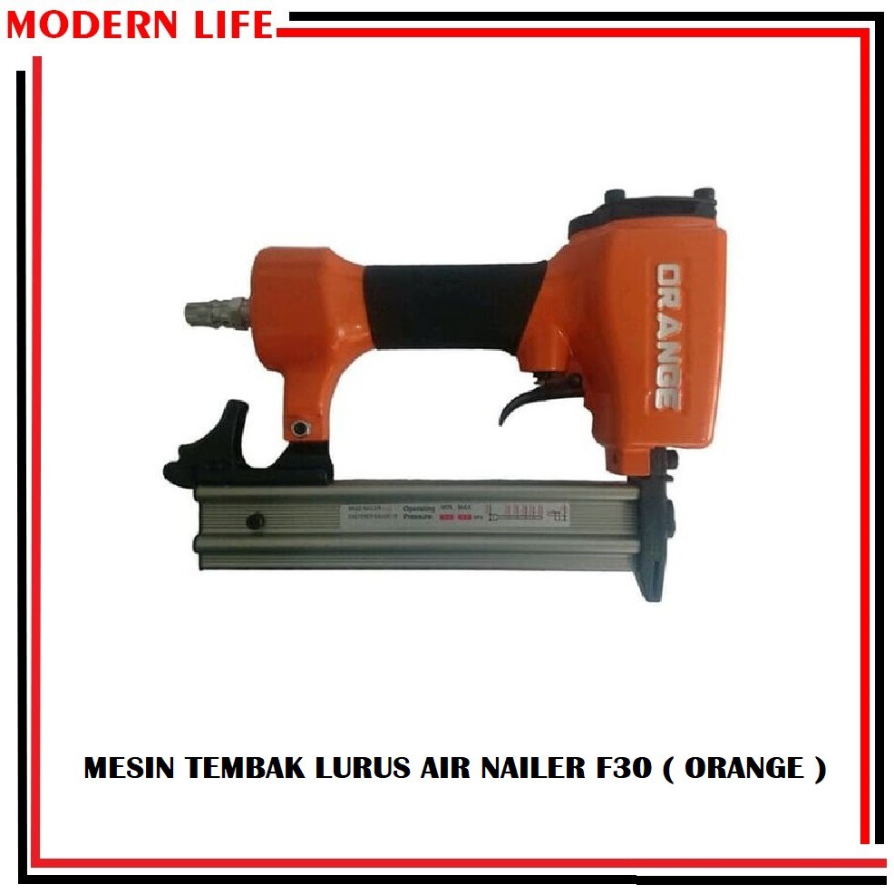 ORANGE F30 Mesin Air Nailer Steples Lurus Tembak Kompresor Angin F30