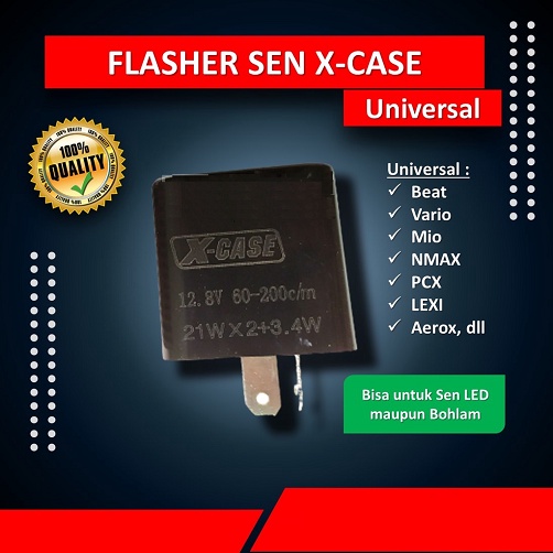 Flasher Motor X-CASE Stelan Atur Kecepatan Kedip Lampu Led X Case Flaser Sein Sen Kendaraan