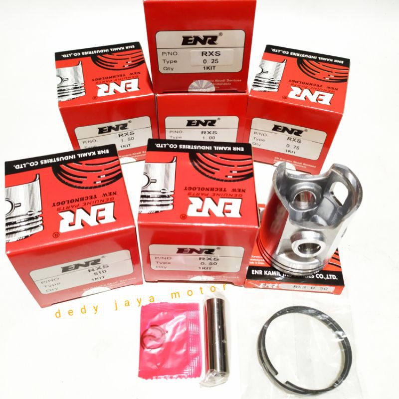 PISTON KIT RXS ENR GENUINE PARTS TERSEDIA UKURAN STD, 0.25.0.50.0.75.1.00.1.50