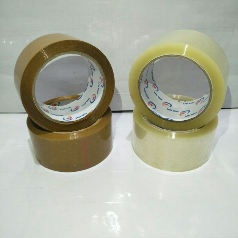 LAKBAN BENING/COKLAT STAR TAPE 48MMx90YARD/LAKBAN BAGUS