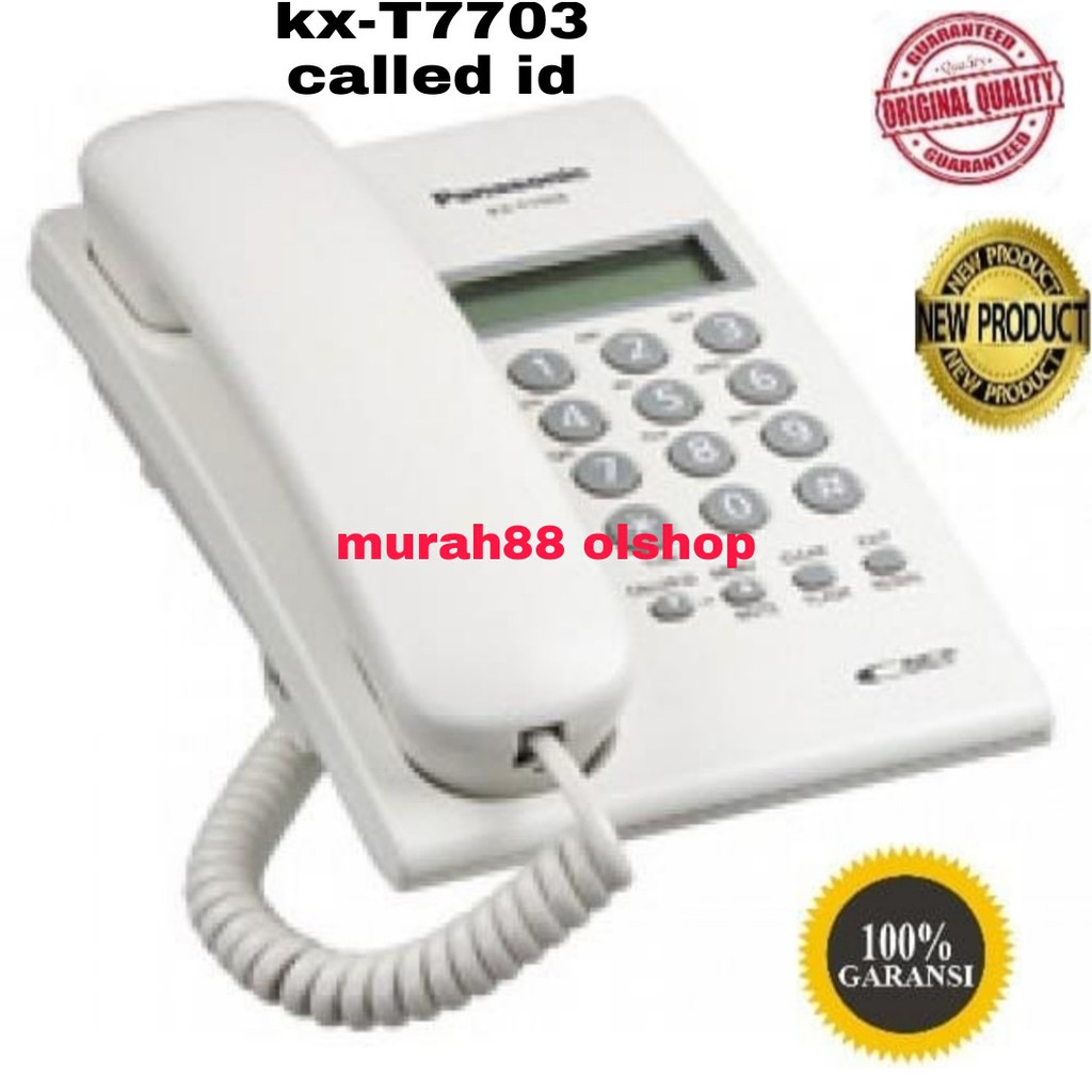 Telephone Panasonic KXT 7703 caller ID telepon rumah kantor ORIGINAL