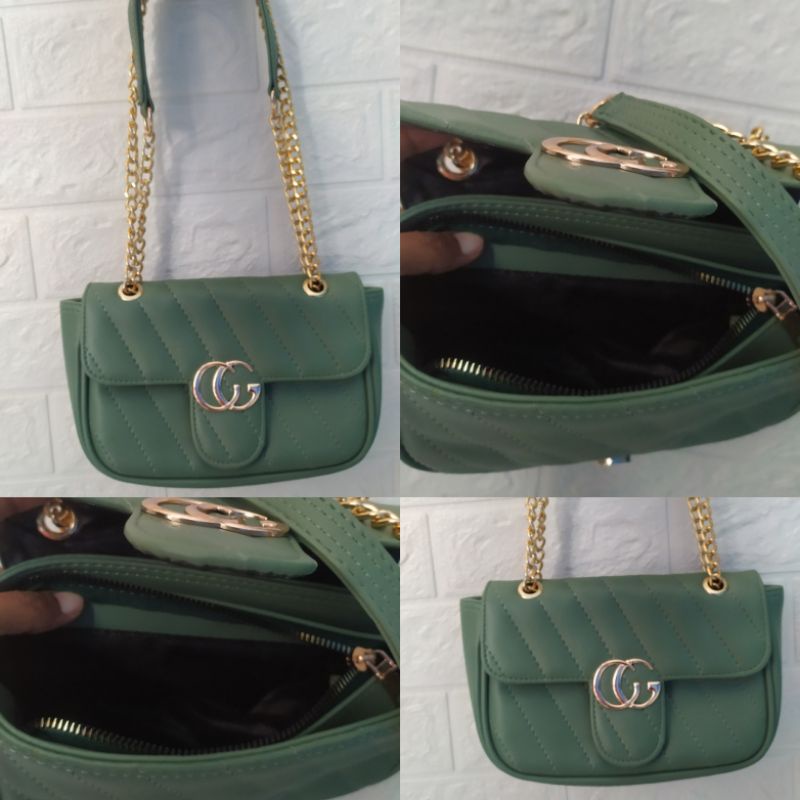 Tas pesta warna sage / mint