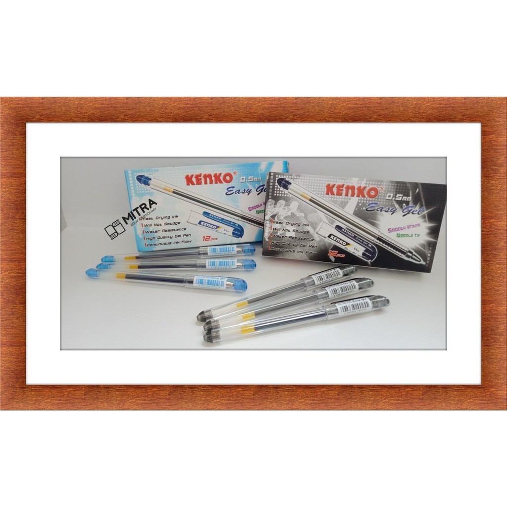 

Bolpen / Pulpen Kenko 0.5 mm Easy Gel Warna Hitam / Biru