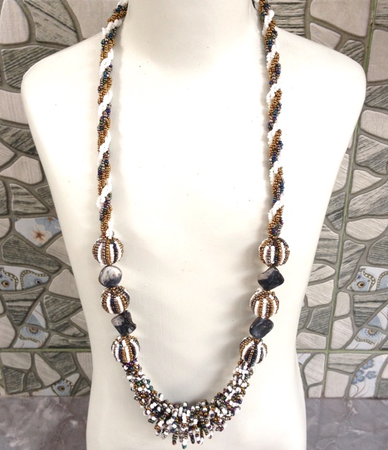 Kalung wanita manik-manik fashion wanita handmade bola-4