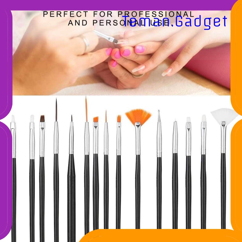 TG-FE365 NELBEAUTY BRUSH KUTEK KUKU PRO NAIL ART DOTTING TOOLS 15 PCS - N1800