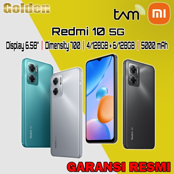 XIAOMI REDMI 10 5G 4/128 6/128 Ram 4GB 6GB Internal 6GB Garansi Resmi