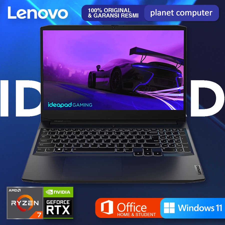 Lenovo Ideapad Gaming 3 Ryzen 7 5800H 16GB 512GB SSD RTX3060 Win11+OHS