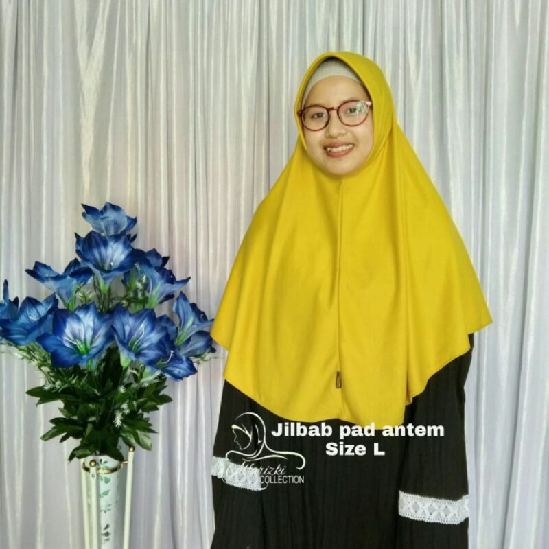 Jilbab instan pet antem/jilbab instan size L/jilbab pet antem polos/jilbab polos