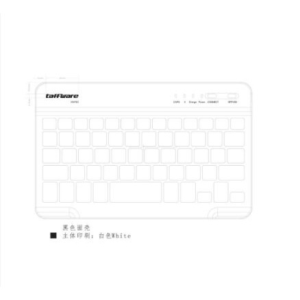 [TOSERBA_EMAK] - Taffware Wireless Bluetooth Keyboard Rechargeable - KM78D - Black