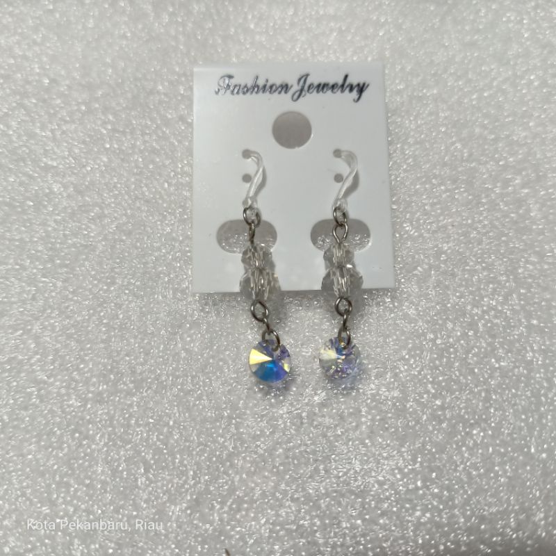 Anting Plastik Impor/ Anting Mix Kristal Swarovski by KartiniOlshop77