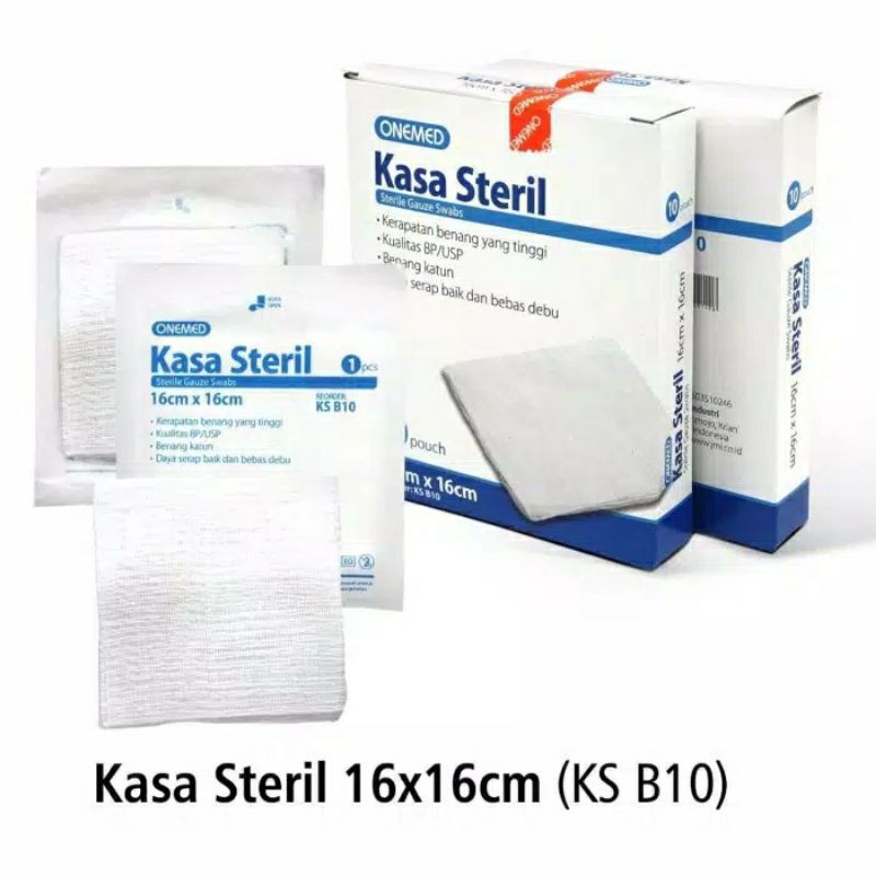 ONEMED KASA STERIL 16X16 KS B10 STERILE GAUZE SWAB