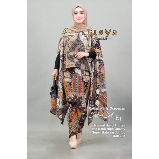 Kaftan Batik Paris Sragenan SALURI Set