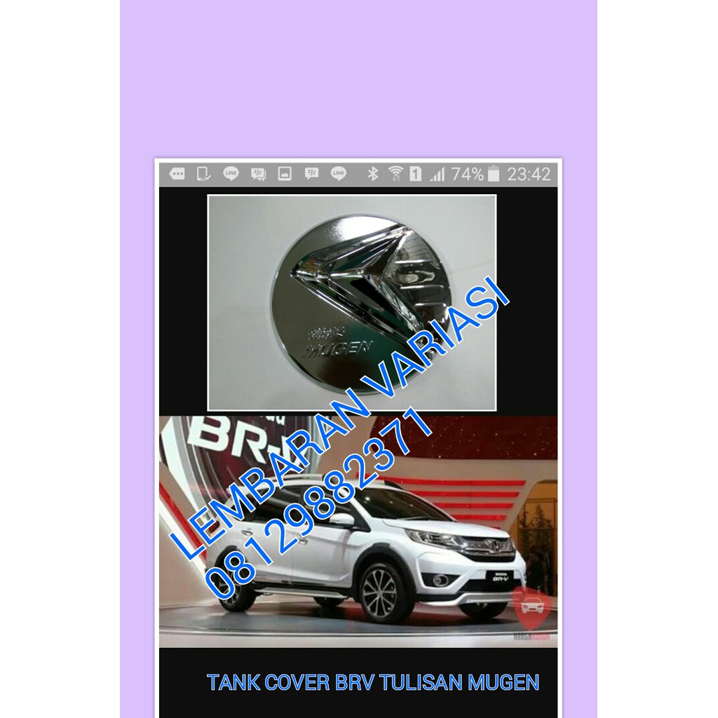 tank cover brv tulisan mugen