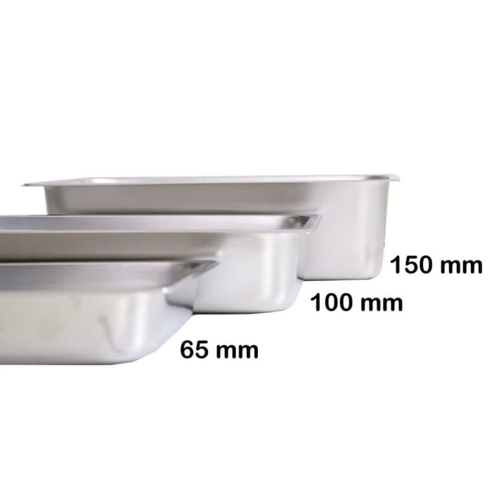 Food pan prasmanan Stainless ukuran 1/6 tinggi 10CM / Wadah Stainless