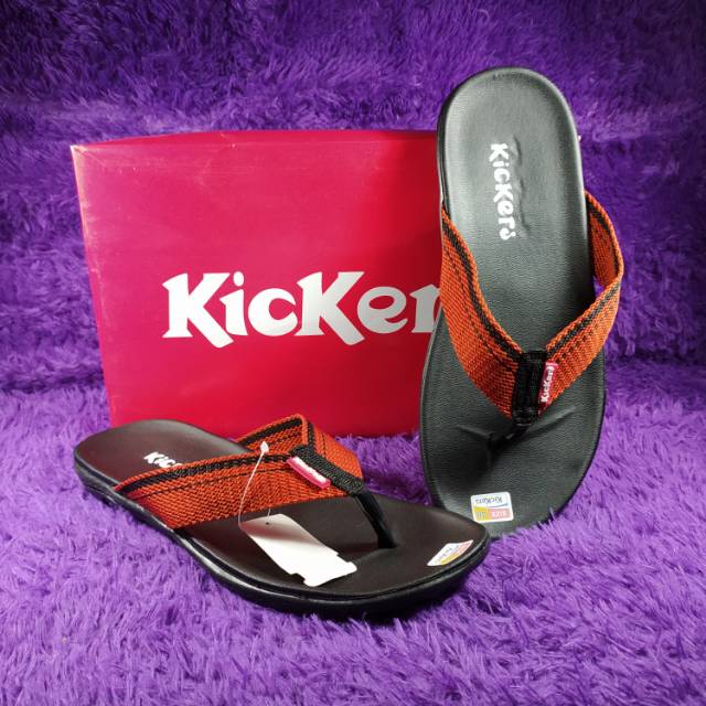 SANDAL JAPIT KICKERS PRIA SENDAL KASUAL JEPIT SELOP SLOP SLIP ON CASUAL TALI SELEMPANG