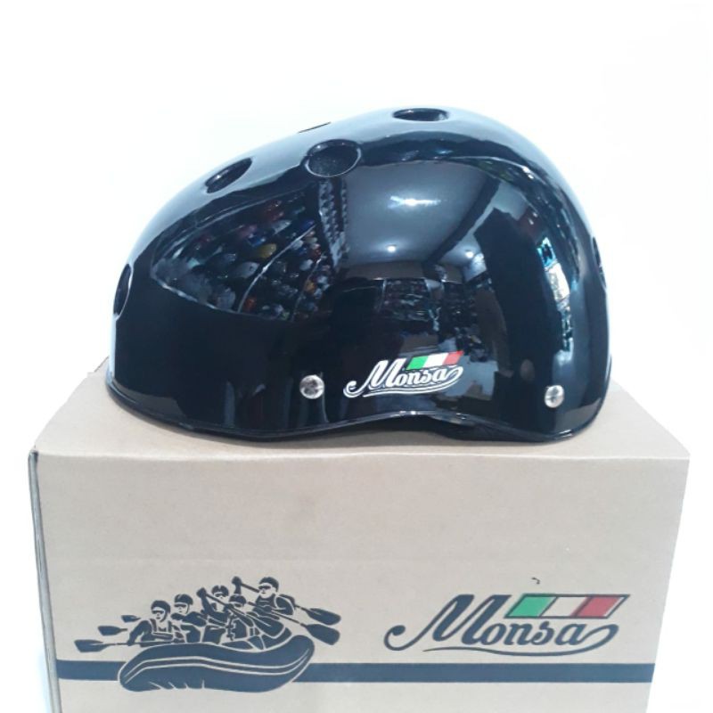 Helm Sepeda Monsa monza Hitam Gloss