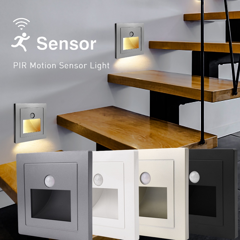 Lampu Malam LED Dengan Sensor Gerak Untuk Tangga / Koridor / Indoor