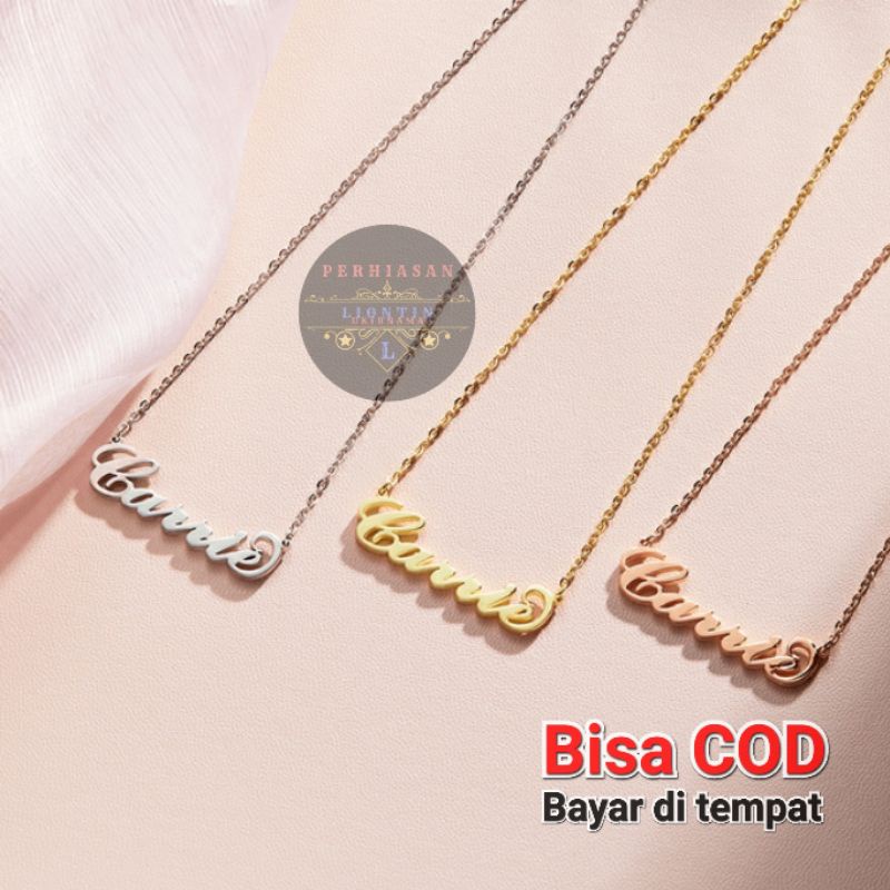 KALUNG UKIR NAMA CUSTOM LAPIS EMAS 24K | ANTI KARAT DAN ANTI LUNTUR