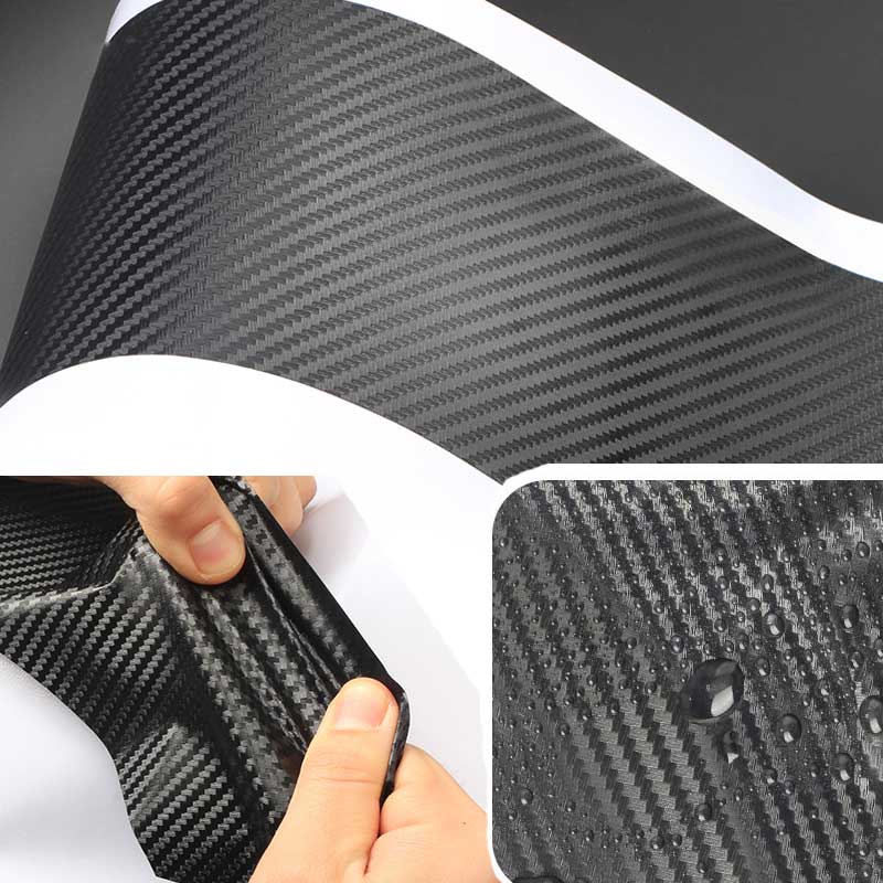 4pcs Stiker Cover Trim Pintu Mobil Bahan Karbon Fiber Untuk Kia Morning
