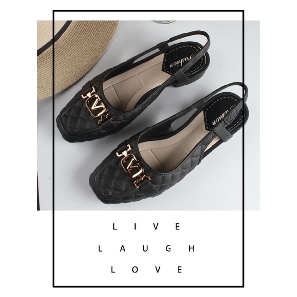 Sandal Fliptop Flat shoes Wanita Vintage Import High Quality RF