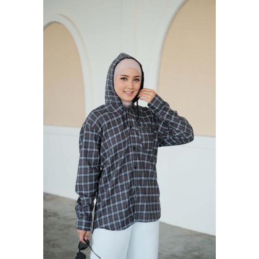 4s Grosir Solo || Kemeja Flanel Hoodie Unisex