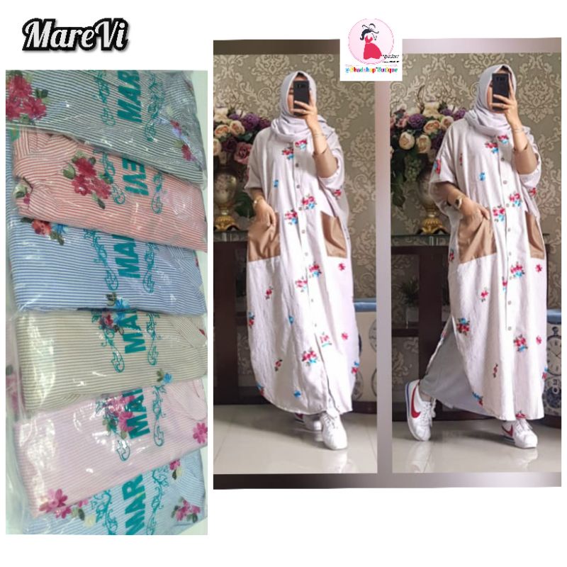 Varsha set marevi original,Gamis Marevi original,gamis brukat marevi