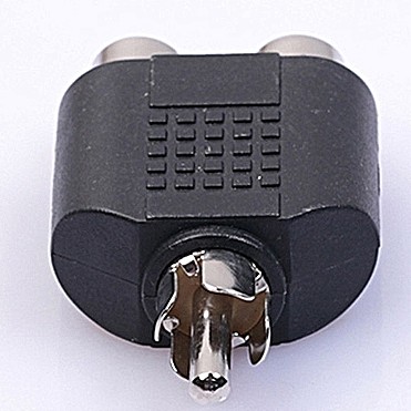 SKU-1052 KONEKTOR Y SPLITTER 1 RCA MALE TO 2 RCA FEMALE / ADAPTER